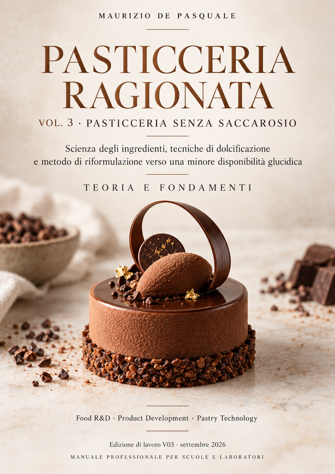 Copertina Pasticceria senza saccarosio, Volume 3